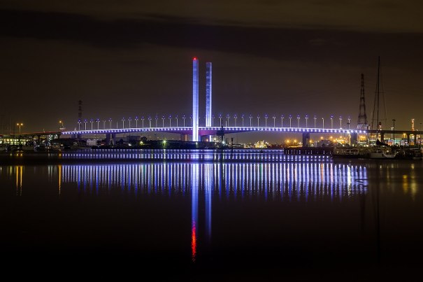 The Bolte Bridge at night