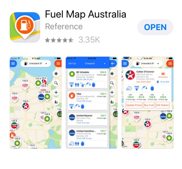 Fuel Map Australia 