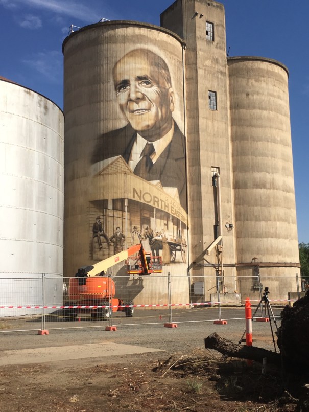 G.J.Coles on St James Silo Art