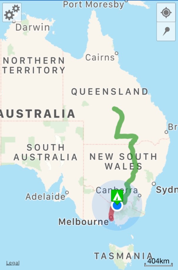 Map from Broken Creek to Blackall 