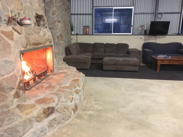 Fireplace at Broken Creek Bush Camp 