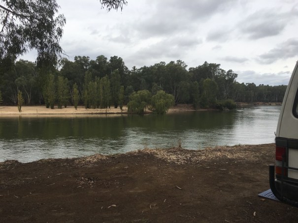 Camping at Forges Beach near Yarrawonga, Victoria 