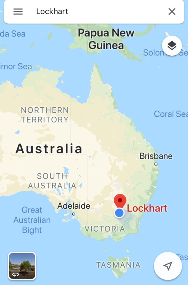 Map of where Lockhart is