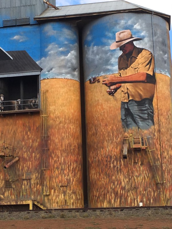 Painted silos at Weethalle NSW