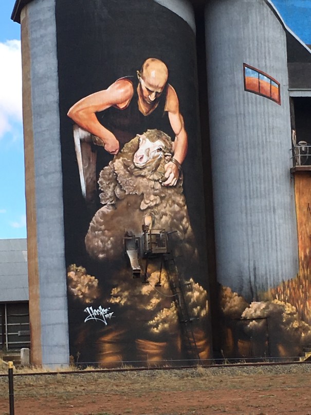 Painted silos at Weethalle NSW