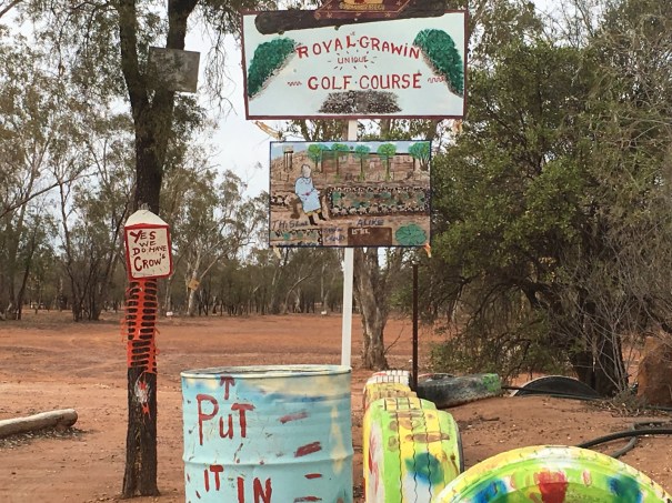 Looking into golf course at Grawin