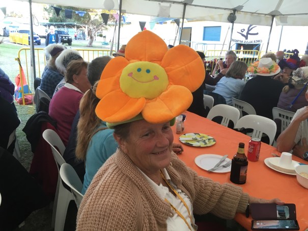 Crazy hat night at CMCA Solos Rally in Blackall 