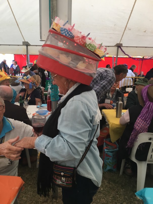 Crazy hat night at CMCA Solos Rally in Blackall 