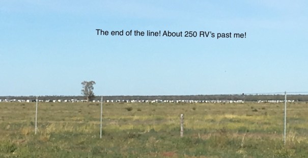 The Longest Line of RV’s in Barcaldine 