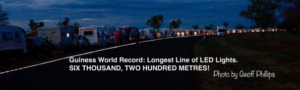 The Longest Line of LED lights at Barcaldine 