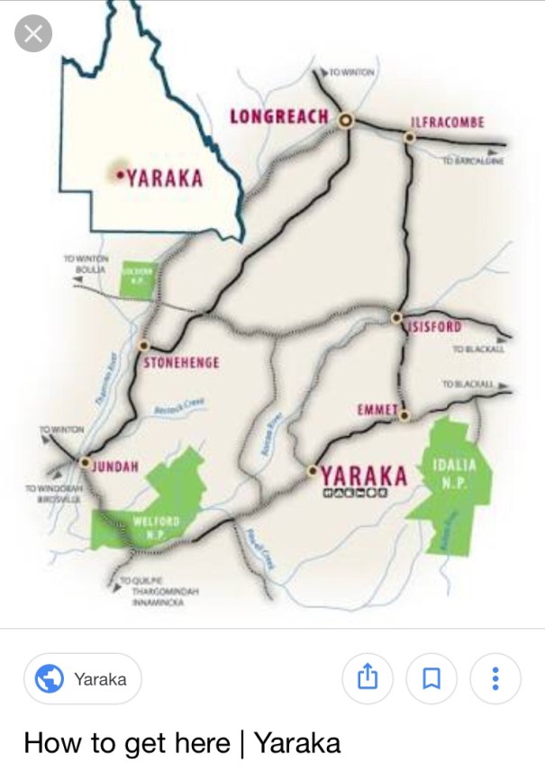 Map location of Yaraka, Queensland 