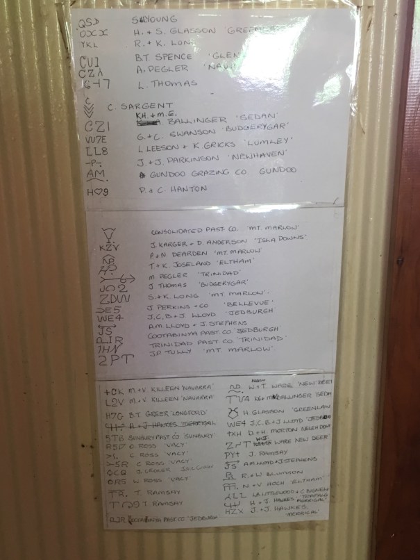 Station brands near Yaraka, Queensland 