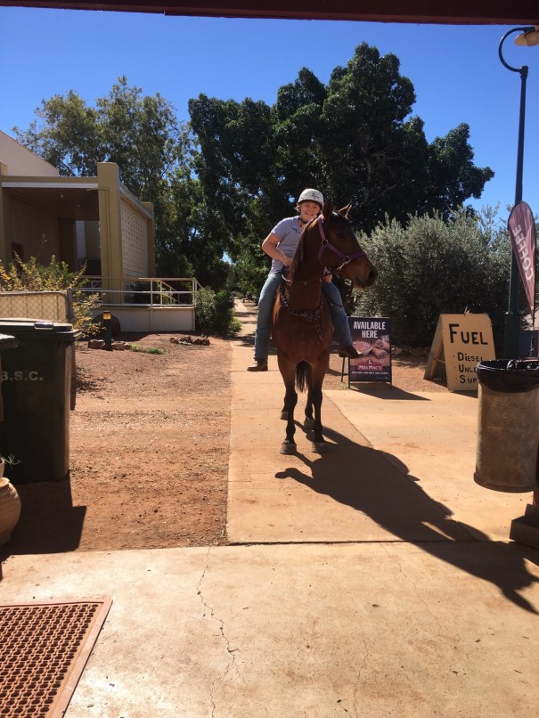 The Yaraka Mailrun - shopping on a horse