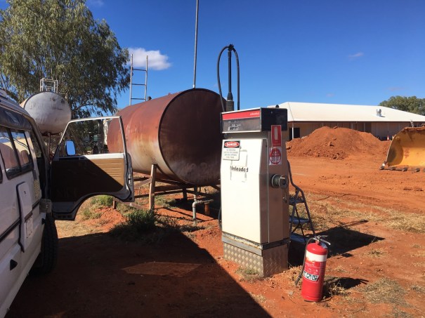 Buying fuel at Jundah June 2019