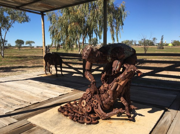 Muttaburra scrap metal sculpture