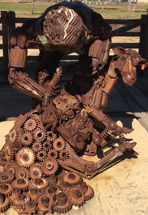 Muttaburra scrap metal sculpture