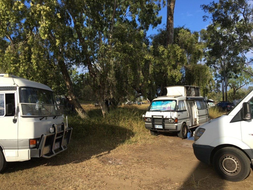 Campervan in a campground 
